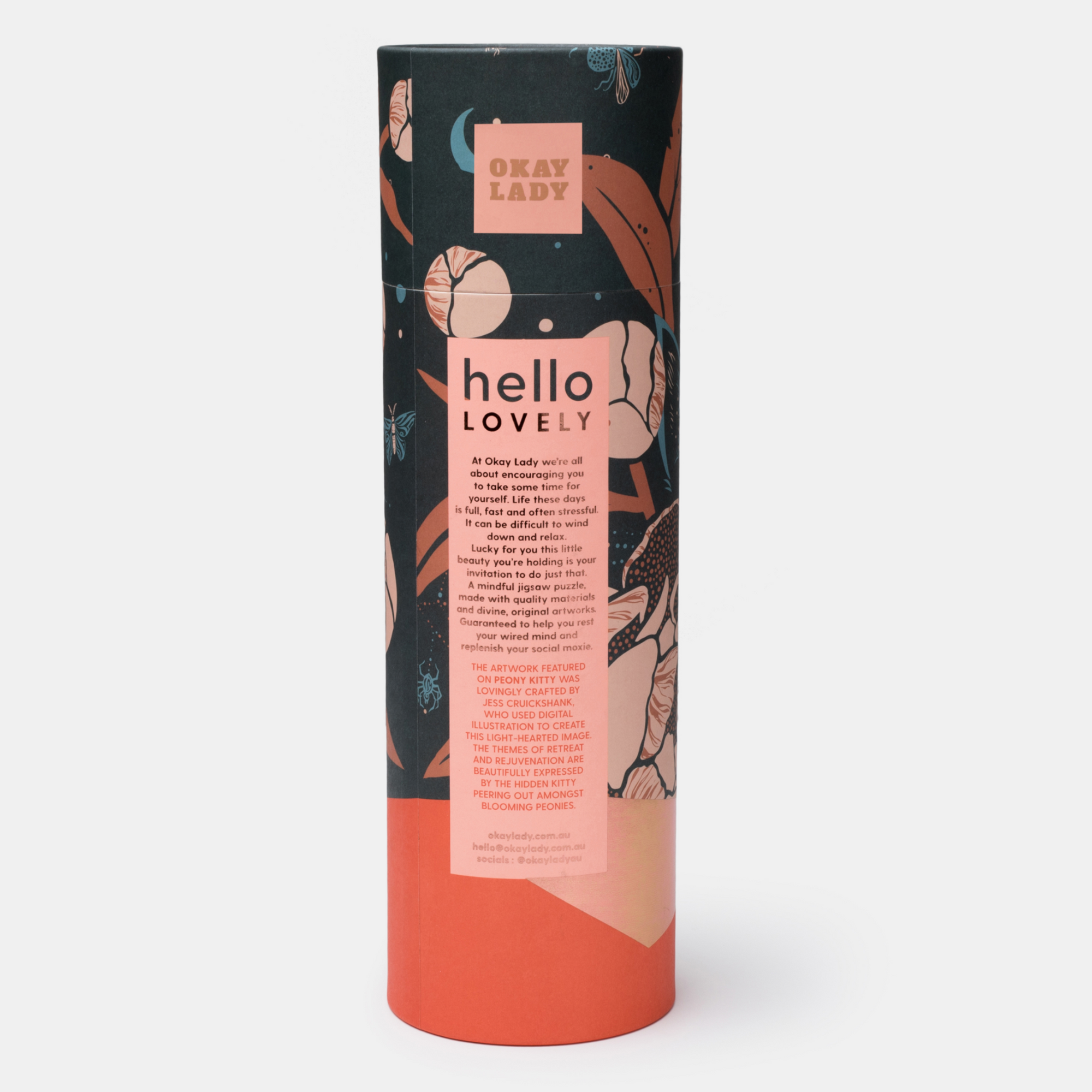 Peony Kitty - Mindful Jigsaw Puzzle