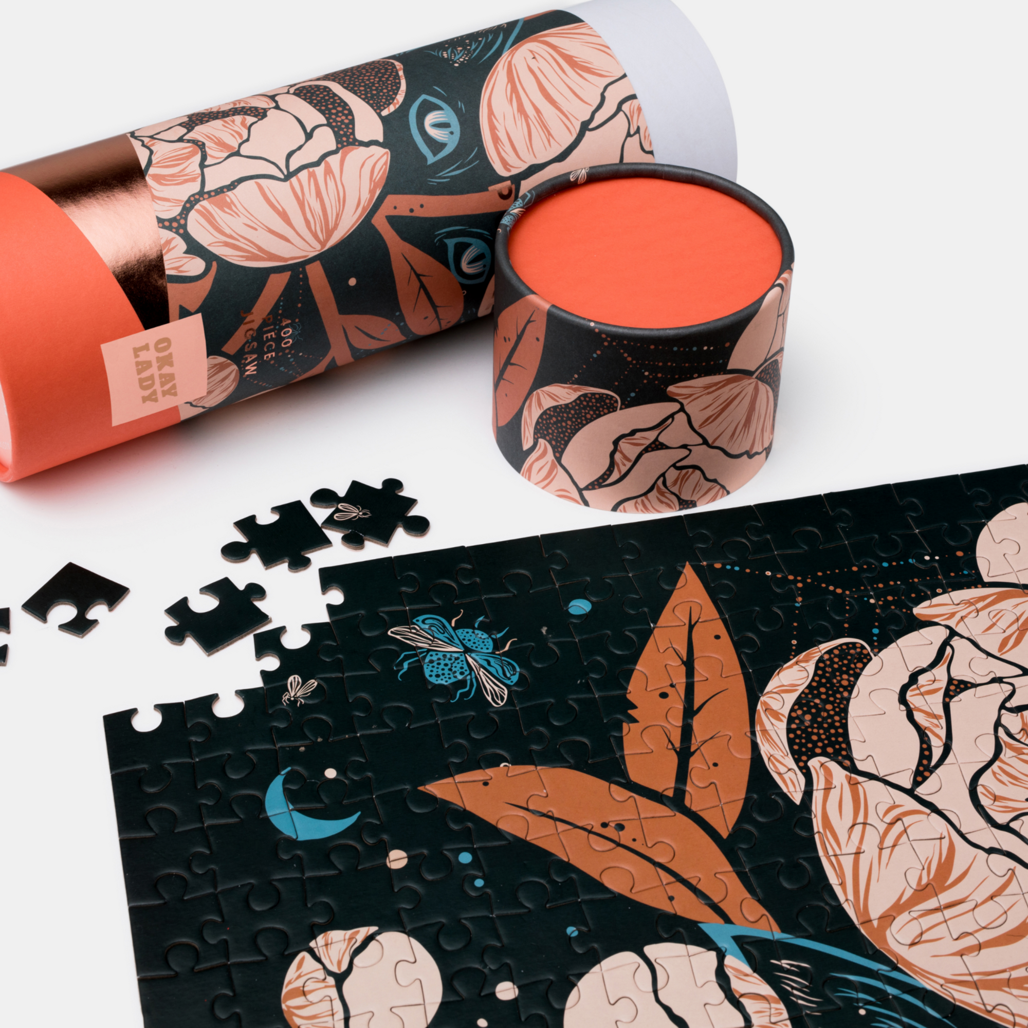 Peony Kitty - Mindful Jigsaw Puzzle