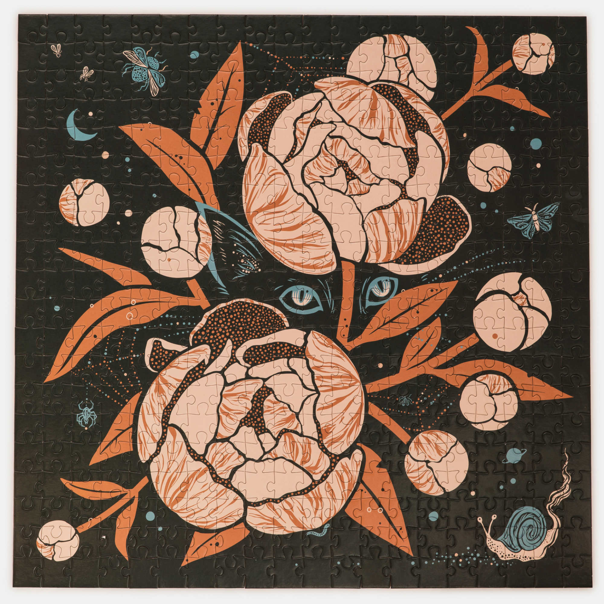 Peony Kitty - Mindful Jigsaw Puzzle