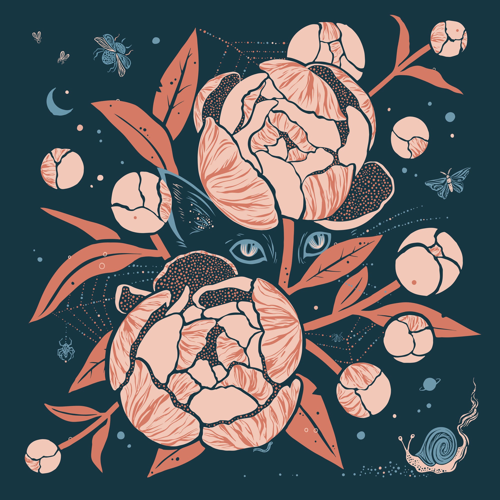 Peony Kitty - Mindful Jigsaw Puzzle